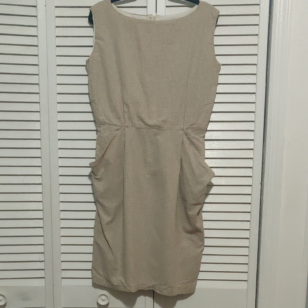 Vintage Beige Mini Dress